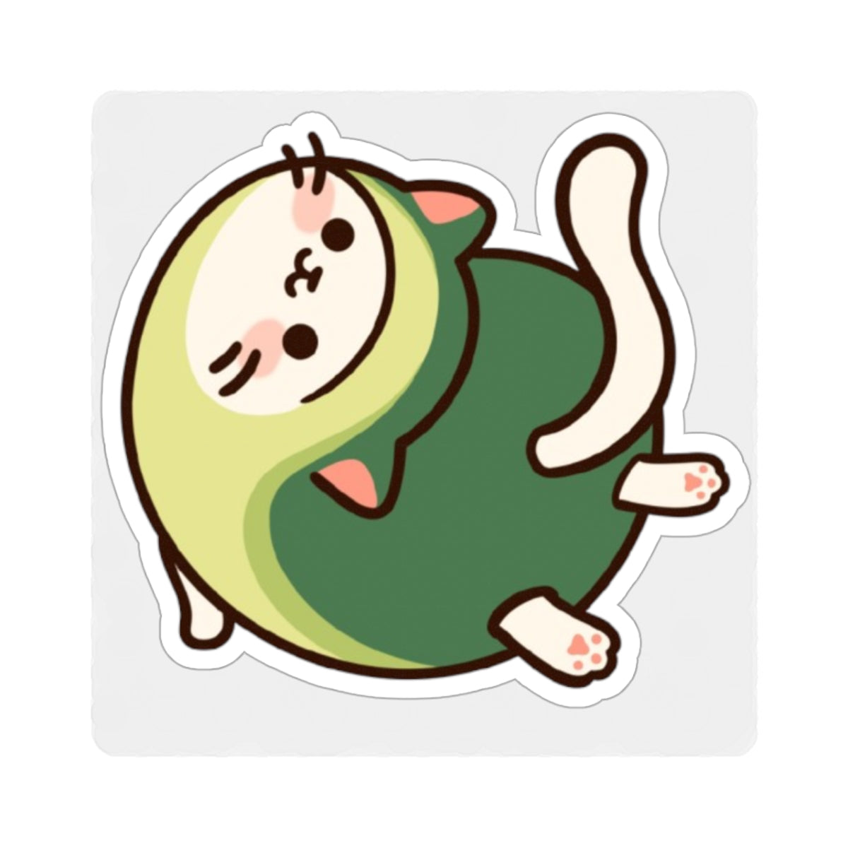 Avocatdo Upward Facing Cat Sticker (Yoga Series)