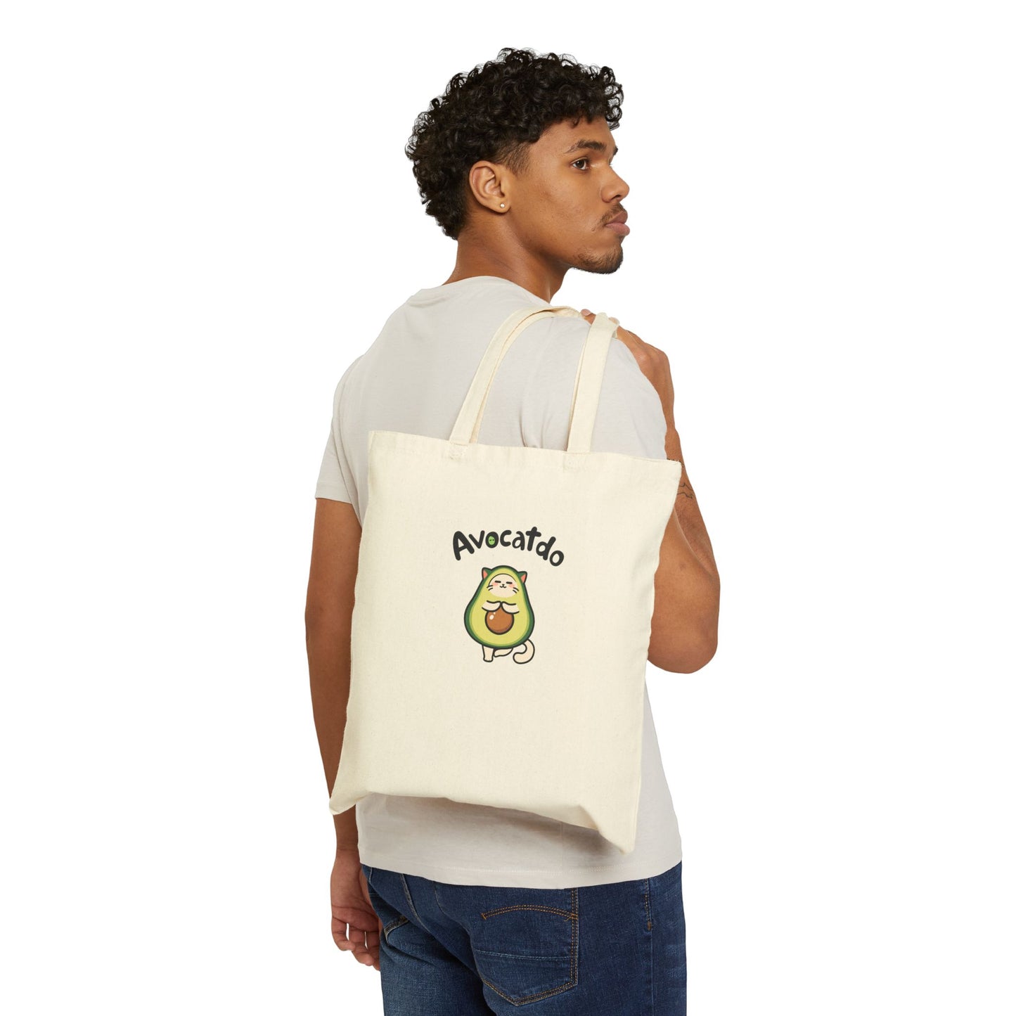 Avocatdo Tree Pose Cotton Tote Bag